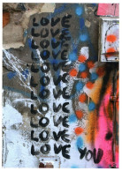 I Love You German Graffiti Berlin Wall Romantic Vandalism Postcard - Photographie