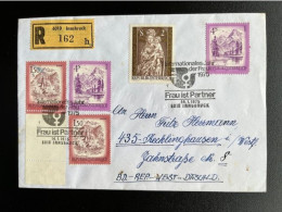 AUSTRIA 1975 REGISTERED LETTER INNSBRUCK TO RECKLINGHAUSEN 14-01-1975 OOSTENRIJK OSTERREICH EINSCHREIBEN - Briefe U. Dokumente