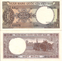 South Viet Nam P15a, 1 Dồng, Man On Tractor (1964) AU TDLR - Vietnam