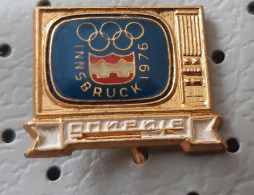 Olympic Games INNSBRUCK 1976 Gorenje TV Slovenia Ex Yugoslavia Pin Badge - Giochi Olimpici