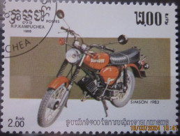 KAMPUCHEA 1985 ~ S.G. 603, ~ MOTORCYCLES. ~ VFU #03338 - Kampuchea