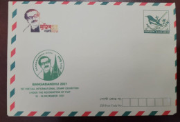 O) 2021 BANGLADESH,  SHEIKH MUJIBUR RAHMAN, REVOLUTIONARY, ACTIVIST, POSTAL STATIONERY - Bangladesch