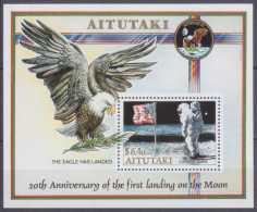 1989 Aitutaki 657/B73 20 Years Of Apollo 11 Moon Landing 15,00 € - Oceania