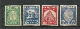 Estland Estonia Estonie 1936 Kloster Pirita Nonnery Michel 120 - 123 MNH - Estonie