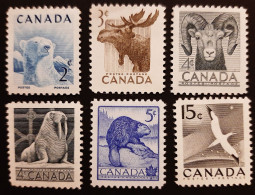 Canada 1953 MNH Sc #322-324**-335**-336**-343**  Wildlife - Nuevos