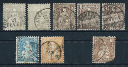 Switzerland, 1862, 7 Used Stamps From Set MiNr 20-28 + MiNr 27 Free Of Charge - See Description - Used Stamps