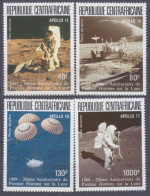 1989 Central African Republic 1377-1380 20 Years Of Apollo 11 Moon Landing 12,00 € - Afrika