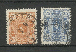 FINLAND FINNLAND 1885  Michel 22 - 23 O - Used Stamps