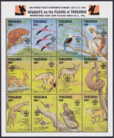 F-EX46665 TANZANIA MNH 1996 WILDLIFE SCOUTS CAMP JAMBOREE BIRD FELINE PANGOLIN.  - Ungebraucht