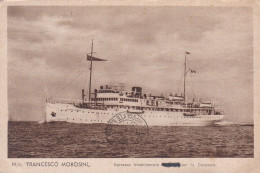 Bateau -1936--Paquebot " M/n FRANCESCO MOROSINI "....Espresso Bisettimanale ...timbre Grec--cachet-- - Passagiersschepen