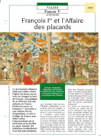 FICHE ATLAS: FRANCOIS Ier ET L'AFFAIRE DES PLACARDS -VALOIS - Histoire