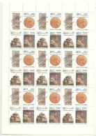 RUSSLAND RUSSIA 1988 Michel 5911 - 5913 As Complete Sheet MNH - Unused Stamps