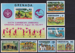 F-EX47957 GRENADA MNH 1977 BOYS SCOUTS CAMP CARIBBEAN JAMBOREE.  - Neufs