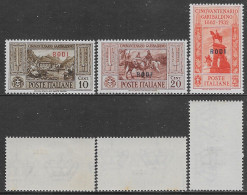 Italia Italy 1932 Colonie Egeo Rodi Garibaldi 3val Sa N.20-21,28 Nuovi Integri MNH ** - Aegean (Rodi)