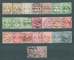 Switzerland, 1882, Lot Of 23 Stamps  From Set MiNr 50-57 - Used - Gebraucht