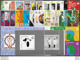 2015 San Marino Annata Completa 32v.+1MS+ 1LB MNH - Autres & Non Classés