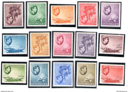 1938 SEYCHELLES Giorgio VI° Set Of 15 SG N° 135/149 ML* - Altri & Non Classificati