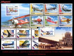 LOTES EN OFERTA. CUBA MINT. 2000-2020 LOTE DE 10 EMISIONES DIFERENTES & COMPLETAS. TEMÁTICA: TRANSPORTE - Unused Stamps