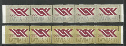 LETTLAND Latvia 1992 Michel 324 - 325 As 5-stripes MNH - Lettonie