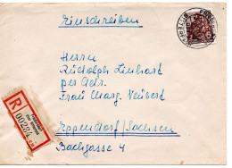 63423 - DDR - 1957 - 70Pfg Fuenfjahrplan EF A R-Bf FRIEDERSDORF -> EPPENDORF - Storia Postale