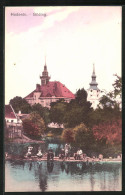 AK Göding / Hodonin, Seeblick Auf Schloss Und Kirche  - Czech Republic