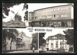 AK Werder /Havel, Bernhard-Kellermann-Strasse, Alte Mühle, Kaufhaus, Rat Der Stadt  - Werder