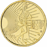 France, Semeuse, 10 Euro, 2009, Monnaie De Paris, FDC, Argent Plaqué Or - France
