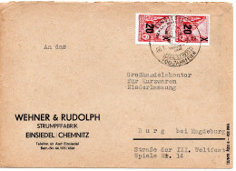 63424 - DDR - 1955 - 2@20/24Pfg Fuenfjahrplan A Bf EINSIEDEL - EINSIEDLER BIERE 700-JAHRFEIER -> Magdeburg - Bières