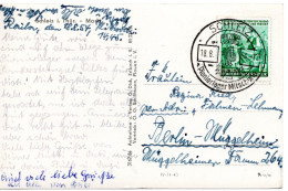 63439 - DDR - 1954 - 12Pfg Deutschlandtreffen EF A AnsKte SCHLEIZ - PIONIERLAGER MITSCHURIN -> Berlin - Lettres & Documents