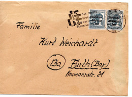 63447 - SBZ - 1948 - 2@12Pfg Aufdruck A Bf BERLIN - DAS ANDERE DEUTSCHLAND ... -> Bizone, Rs Sowj Zensurstpl. - Covers & Documents