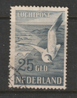 Netherlands The 1951 25G Used (fine) Air Stamp Cv Gibbons 200 Pounds - Usati