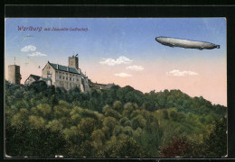 AK Zeppelin über Der Wartburg  - Dirigeables