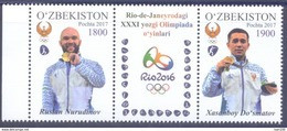 2017. Uzbekistan, Champions Of Olympic Games In Rio,  2v + Label, Mint/** - Oezbekistan