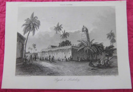 Inde Pondichery : Eleven Antique Prints 19è Century - Cartes Topographiques