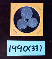 Thailand Coin 1-5-10 SATANG Aluminum Year 1990 - Tailandia