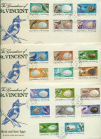 St Vincent Grenadines 1078 Pictorials, Birds & Eggs 3xFDC(XL) - St.Vincent Und Die Grenadinen