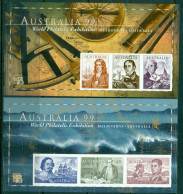 Australia 1999 Navigators, World Philatelic Exhibition Melbourne 2x MS IMPERF - Beaumes De Venise