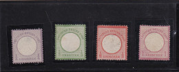 Deutsches Reich: MiNr. 1,2a,3,4 BPP Befund, Ohne Gummi - Unused Stamps