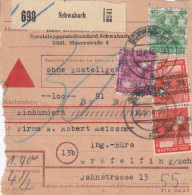 BiZone Paketkarte 1948: Schwabach, Selbstbucher, Nachnahme, Nachgebühr - Covers & Documents