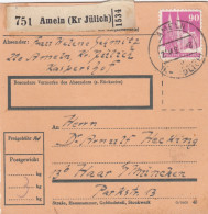 BiZone Paketkarte 1949: Ameln Nach Haar Bei München - Storia Postale