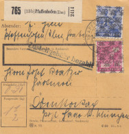 BiZone Paketkarte 1948: Pfaffenhofen Nach Haar Bei München - Covers & Documents