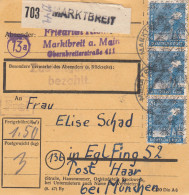 BiZone Paketkarte 1948: Marktbreit Nach Eglfing - Storia Postale