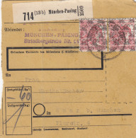 BiZone Paketkarte 1948: München-Pasing Nach Haar - Lettres & Documents