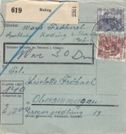 BiZone Paketkarte 1948: Roding Nach Oberammergau, Wertkarte, Besonderes Formular - Storia Postale