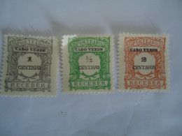 CAPE VERDE  3 MLN STAMPS POSTAGE DUE - Islas De Cabo Verde