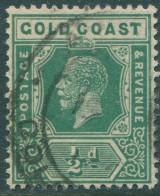 Gold Coast 1913 SG86 ½d Green KGV FU - Ghana (1957-...)