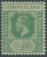 Leeward Islands 1912 SG59 ½d Green KGV MH - Leeward  Islands