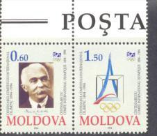 1994. Moldova, Centenary Of International Olympic Commitee, 2v, Mint/** - Moldawien (Moldau)