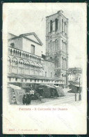 Ferrara Città Campanile Duomo Mercato PIEGA Cartolina QT4638 - Ferrara