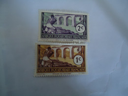 ARFIQUE  EQUATORIAL FRANCE MLN 2 STAMPS BRIDGES - Usados